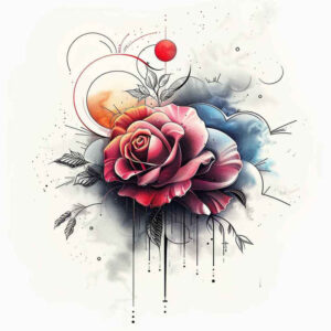 roses tattoo design ideas vivid hues romantic linework symbolising endurance