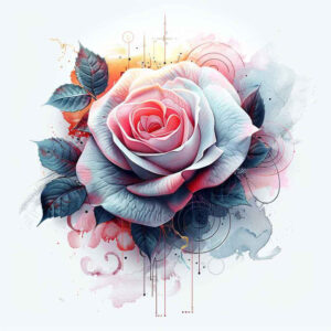roses tattoo design ideas Surrealism hallucinogenic sacred rose for foot