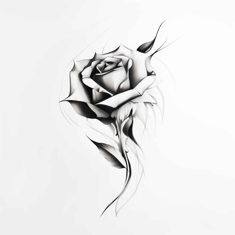 roses tattoo design ideas Realism precise gradient sacred rose symbolising strength