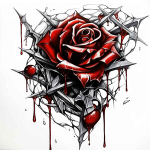 roses tattoo design ideas Surrealism bizarre soft contrast embodying resilience