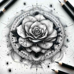 roses tattoo design ideas Realism portrait realism soft contrast meaning courage