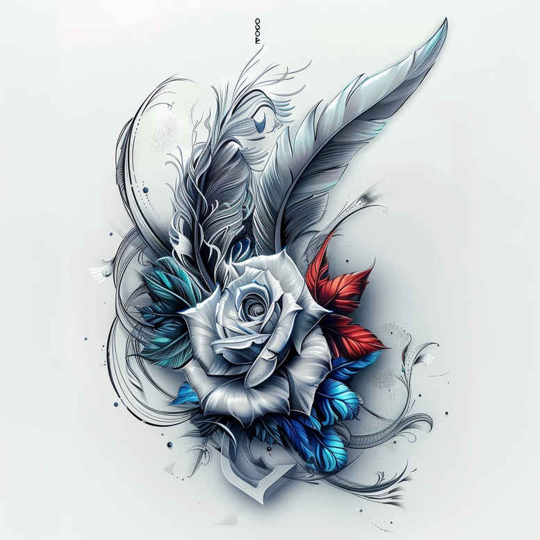 roses tattoo design ideas high-resolution soft contrast symbolising perseverance