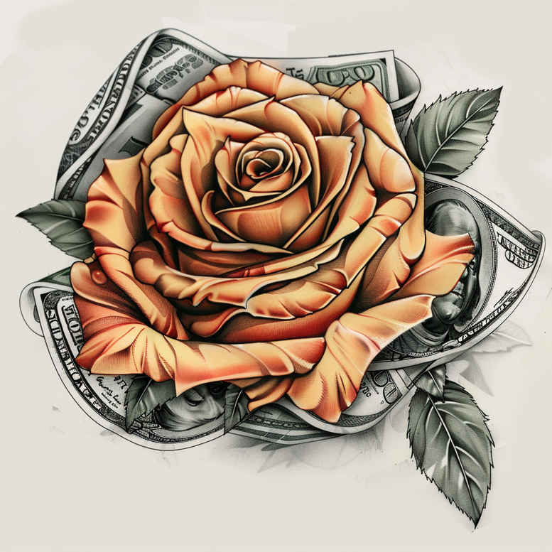 roses tattoo design ideas Surrealism visual paradox thorn courage and power