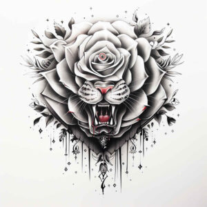 roses tattoo design ideas enhanced shading thorn represents determination