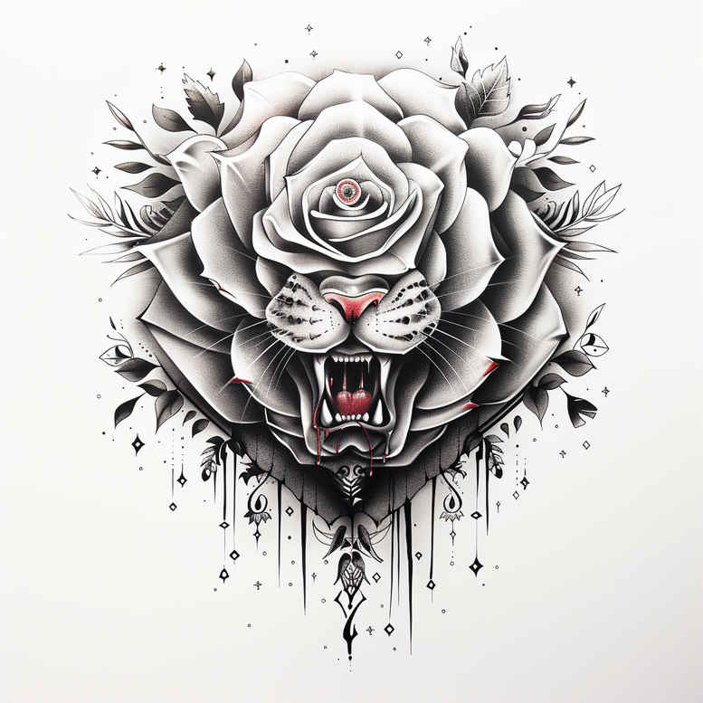 roses tattoo design ideas enhanced shading thorn represents determination