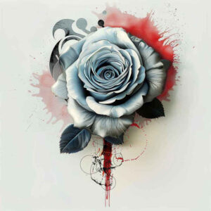 roses tattoo design ideas artistic shading thorn symbolising courage