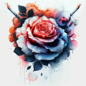 roses tattoo design ideas Surrealism altered reality Victorian motif for palm