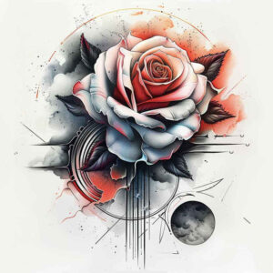 roses tattoo design ideas smooth Victorian motif for upper chest