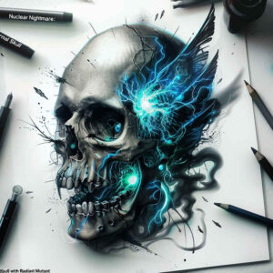 artistic-detail-skull-tattoo – tattoo design ideas free ai generated – faded-memory – for-arm – Gallery: skulls-inkby-ai
