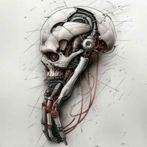 artistic-skull-tattoo – tattoo design ideas free ai generated – haunted – for-collarbone – Gallery: skulls-inkby-ai
