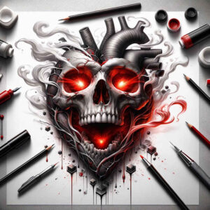 artistic-skull-tattoo – tattoo design ideas free ai generated – mystic – for-fingers – Gallery: skulls-inkby-ai