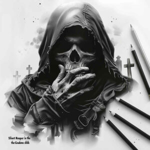 bold-contour-skull-tattoo – tattoo design ideas free ai generated – claw-marks – for-inner-arm – Gallery: skulls-inkby-ai