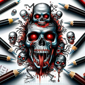 death-symbol-skull-tattoo – tattoo design ideas free ai generated – evil-spirit – for-lower-back – Gallery: skulls-inkby-ai