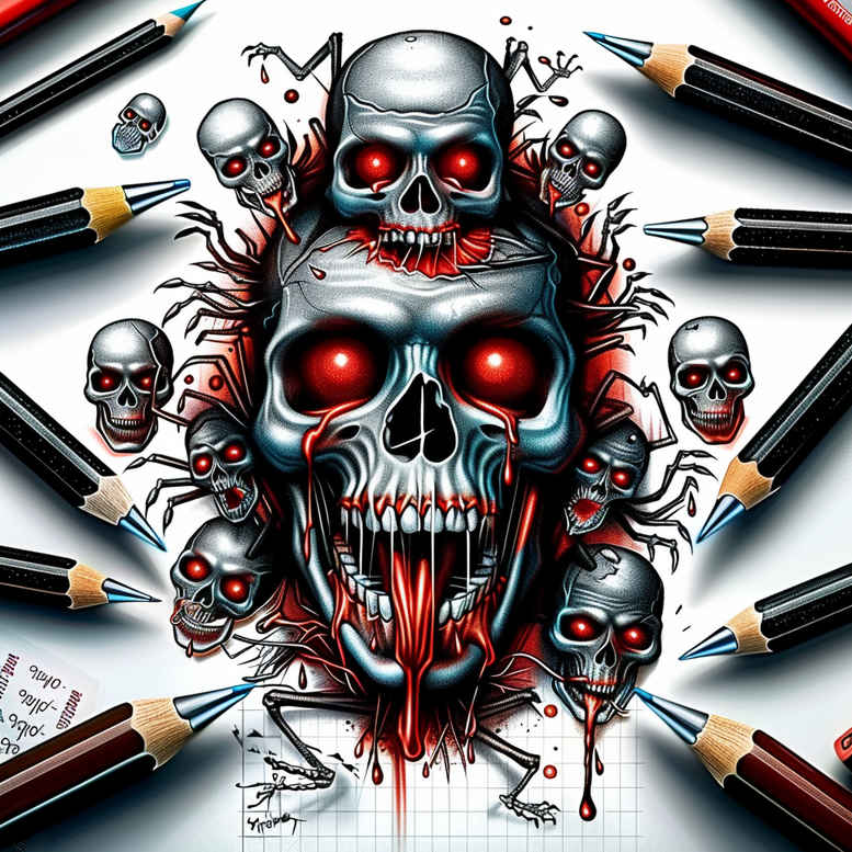 death-symbol-skull-tattoo – tattoo design ideas free ai generated – evil-spirit – for-lower-back – Gallery: skulls-inkby-ai