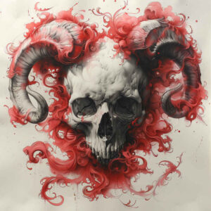 death-symbol-skull-tattoo – tattoo design ideas free ai generated – midnight – for-stomach – Gallery: skulls-inkby-ai