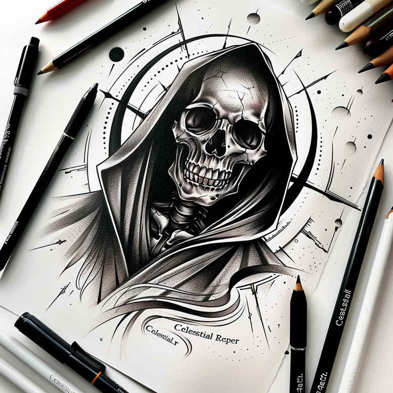 detailed-skull-tattoo – tattoo design ideas free ai generated – silence – for-wrist – Gallery: skulls-inkby-ai