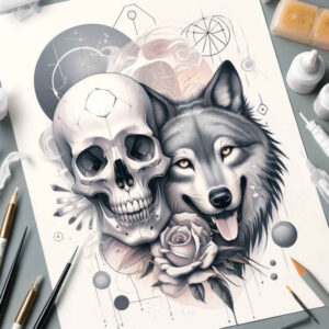 for-women – tattoo design ideas free ai generated – evil-grin – for-ribs – Gallery: skulls-inkby-ai