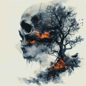 life-motif-skull-tattoo – tattoo design ideas free ai generated – poison – for-back-shoulder – Gallery: skulls-inkby-ai