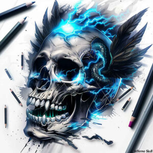 life-motif-skull-tattoo – tattoo design ideas free ai generated – twisted – for-ribs – Gallery: skulls-inkby-ai