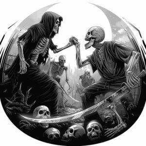 line-skull-tattoo – tattoo design ideas free ai generated – dreadful – for-neck – Gallery: skulls-inkby-ai