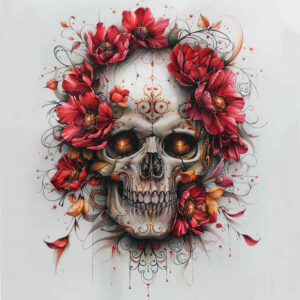 magic-motif-skull-tattoo – tattoo design ideas free ai generated – occult – for-full-back – Gallery: skulls-inkby-ai