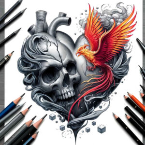 minimalist-skull-tattoo – tattoo design ideas free ai generated – torment – for-side – Gallery: skulls-inkby-ai