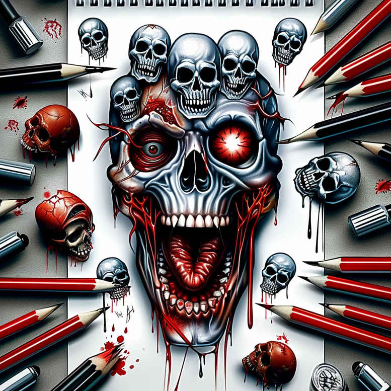 mystery-motif-skull-tattoo – tattoo design ideas free ai generated – whispering – for-upper-shoulder – Gallery: skulls-inkby-ai