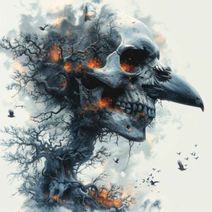 mystical-symbol-skull-tattoo – tattoo design ideas free ai generated – unnatural – for-wrist-side – Gallery: skulls-inkby-ai