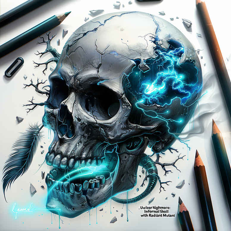 nature-motif-skull-tattoo – tattoo design ideas free ai generated – dripping – for-biceps – Gallery: skulls-inkby-ai