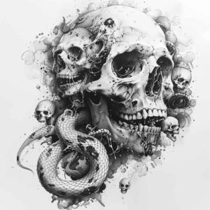 ornamental-skull-tattoo – tattoo design ideas free ai generated – whispering – for-palm – Gallery: skulls-inkby-ai
