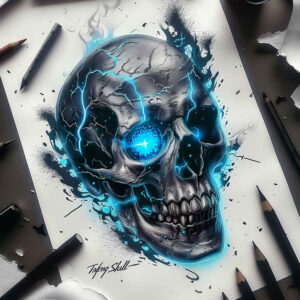 rebirth-motif-skull-tattoo – tattoo design ideas free ai generated – macabre – for-lower-back – Gallery: skulls-inkby-ai