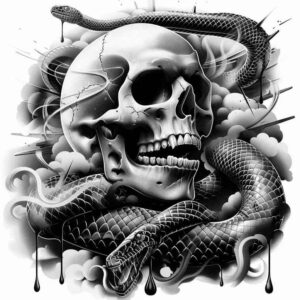 rebirth-motif-skull-tattoo – tattoo design ideas free ai generated – spine-chilling – for-toe – Gallery: skulls-inkby-ai