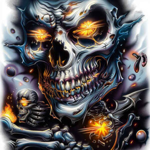 shadow-skull-tattoo – tattoo design ideas free ai generated – poison – for-toe – Gallery: skulls-inkby-ai