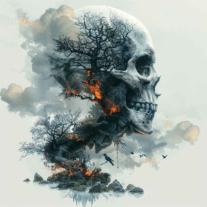skull-tattoo – tattoo design ideas free ai generated – bizarre – for-shoulder – Gallery: skulls-inkby-ai