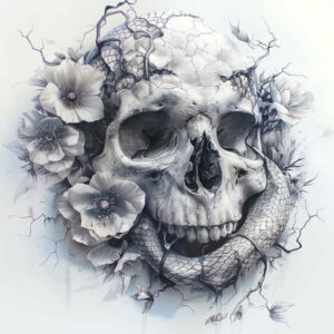 spiritual-skull-tattoo – tattoo design ideas free ai generated – abandoned – for-wrist-side – Gallery: skulls-inkby-ai