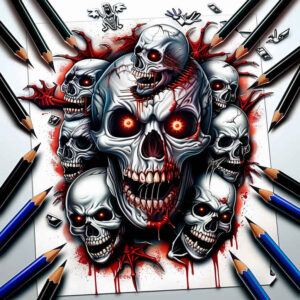 spiritual-skull-tattoo – tattoo design ideas free ai generated – cobweb – for-temple – Gallery: skulls-inkby-ai