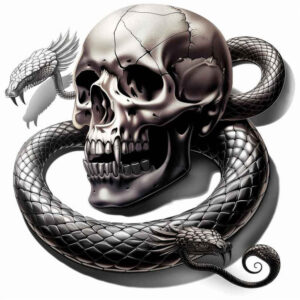 strength-motif-skull-tattoo – tattoo design ideas free ai generated – mask – for-ankle – Gallery: skulls-inkby-ai