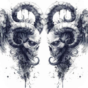 symbolic-meaning-skull-tattoo – tattoo design ideas free ai generated – spectral – for-spine – Gallery: skulls-inkby-ai