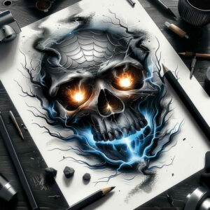skulls tattoo design ideas Realism natural look afterlife marker for arm