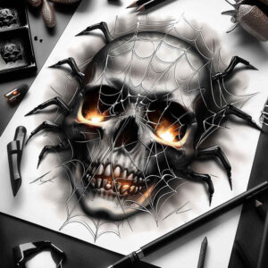 skulls tattoo design ideas low-key afterlife marker for upper back