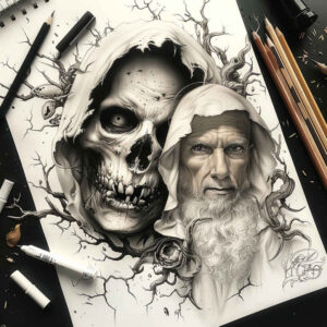 skulls tattoo design ideas surreal afterlife marker represents endurance
