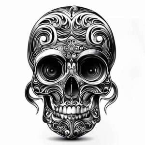 skulls tattoo design ideas macro bone detailing symbolising perseverance