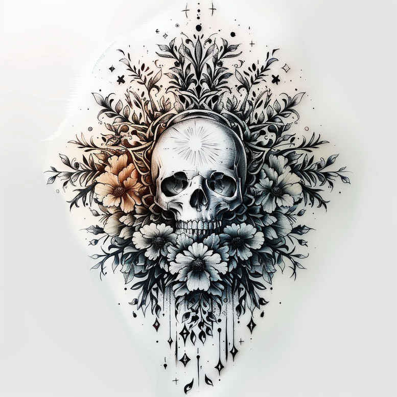 skulls tattoo design ideas detailed textures bone embodying strength