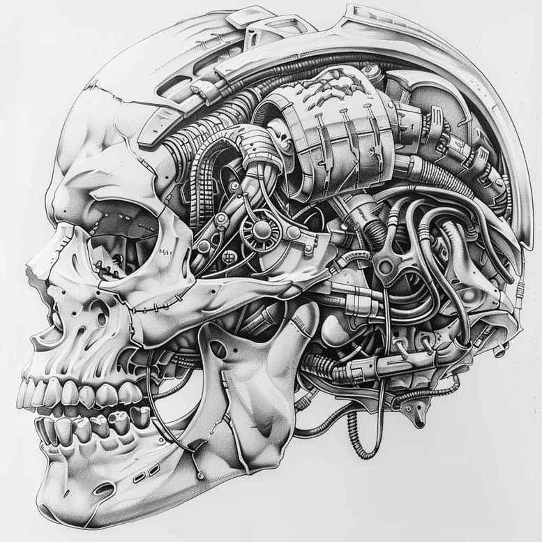skulls tattoo design ideas Realism soft highlights bone symbolising resilience