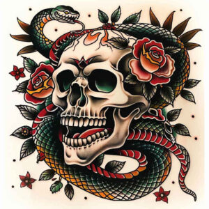 skulls tattoo design ideas Surrealism hallucinogenic broken visage embodying endurance