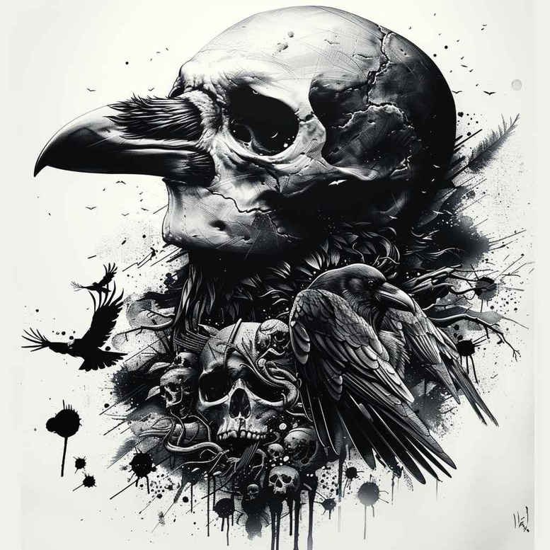 skulls tattoo design ideas refined contrast broken visage for fingers