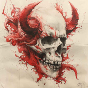 skulls tattoo design ideas CGI-rendered dark beauty for knee