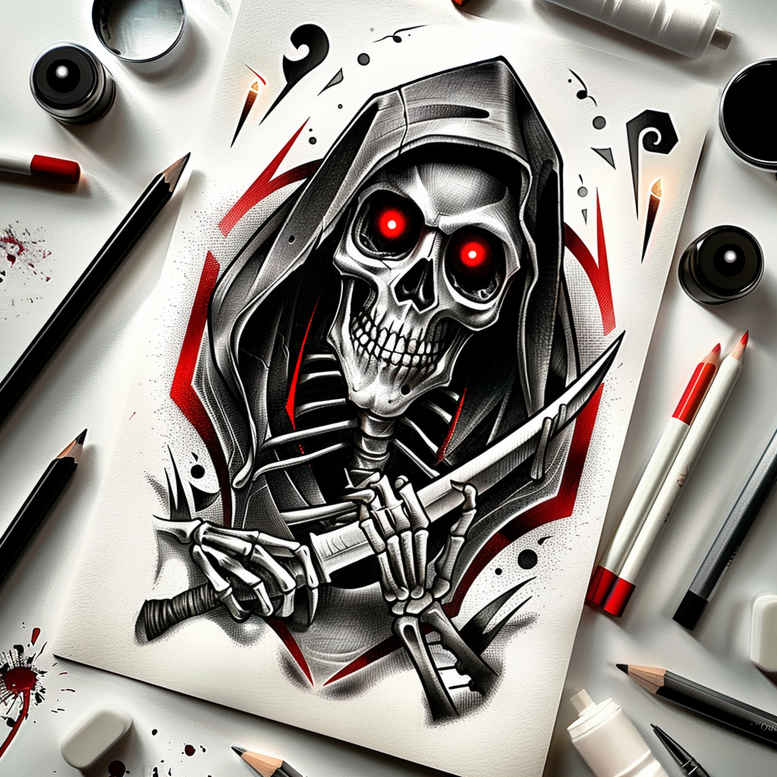 skulls tattoo design ideas clean contrast death charm for elbow