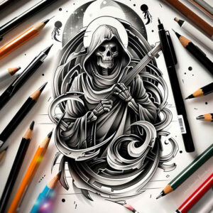 skulls tattoo design ideas crisp death charm for nape