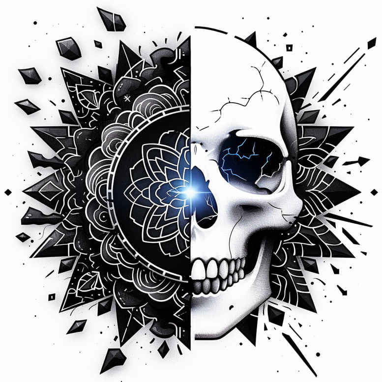 skulls tattoo design ideas saturated hues death charm stands for perseverance